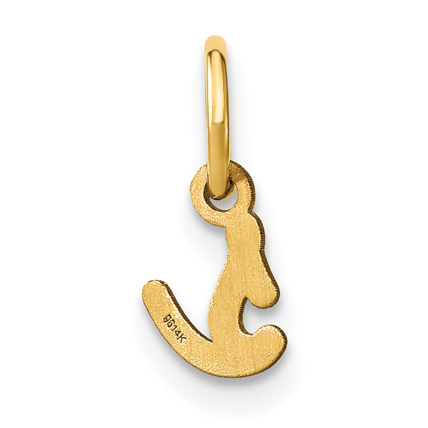 14k Yellow Gold 14KY Lower case Letter S Initial Charm