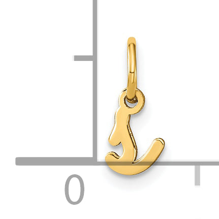 14k Yellow Gold 14KY Lower case Letter S Initial Charm