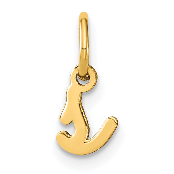 14k Yellow Gold 14KY Lower case Letter S Initial Charm