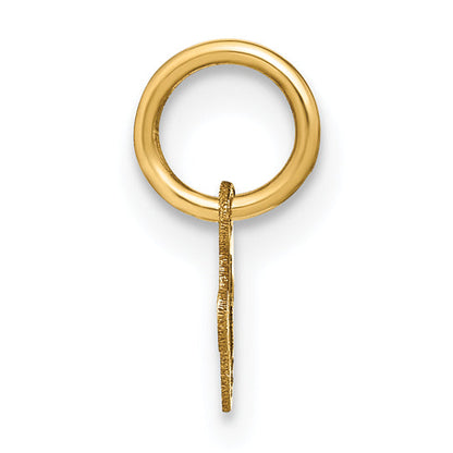 14k Yellow Gold 14KY Lower case Letter V Initial Charm