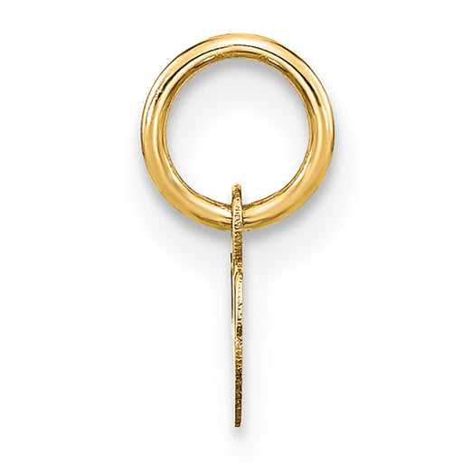 14k Yellow Gold 14KY Lower case Letter W Initial Charm