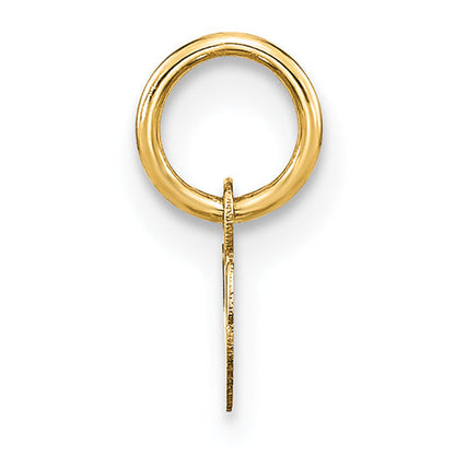 14k Yellow Gold 14KY Lower case Letter W Initial Charm