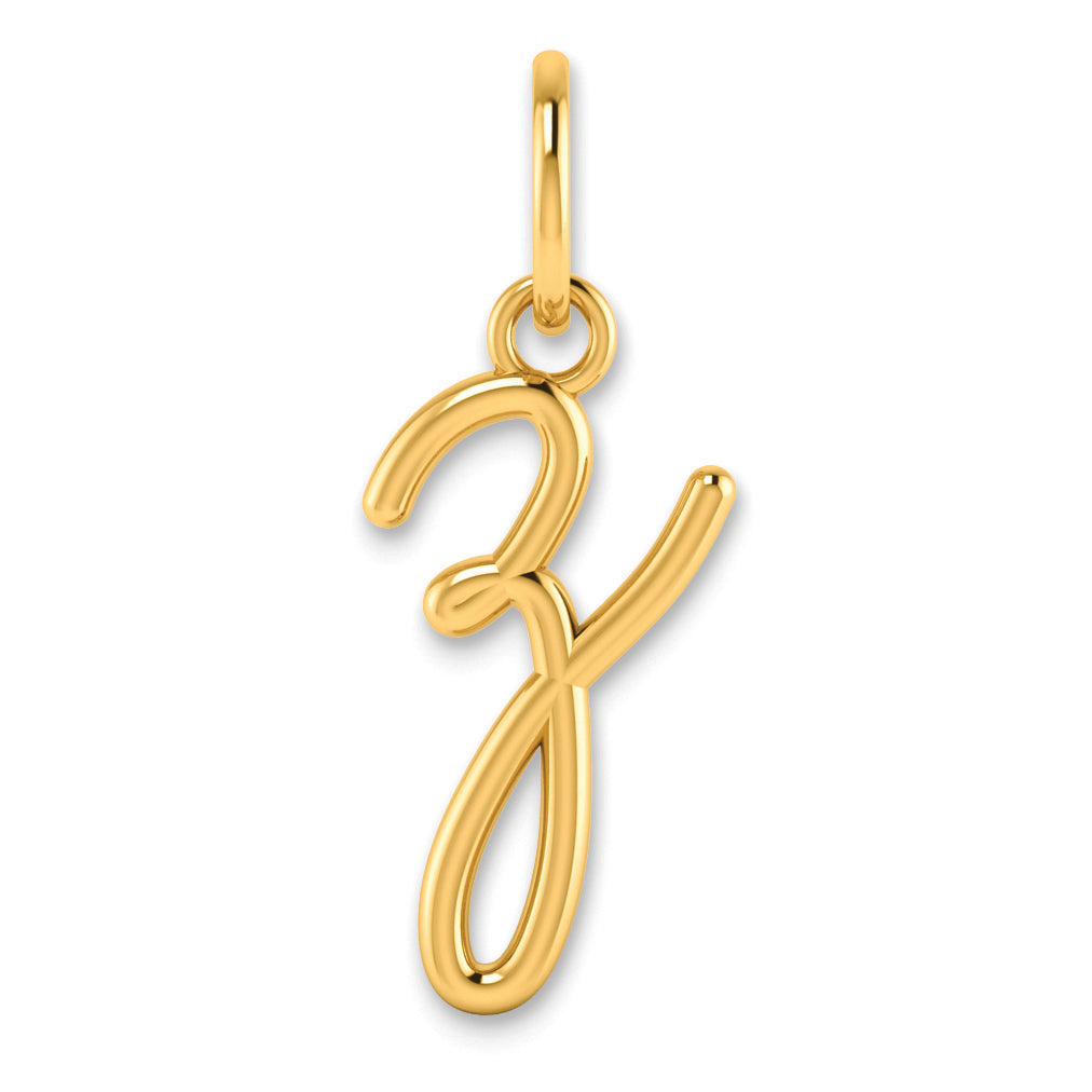 14k Yellow Gold 14KY Lower case Letter Z Initial Charm