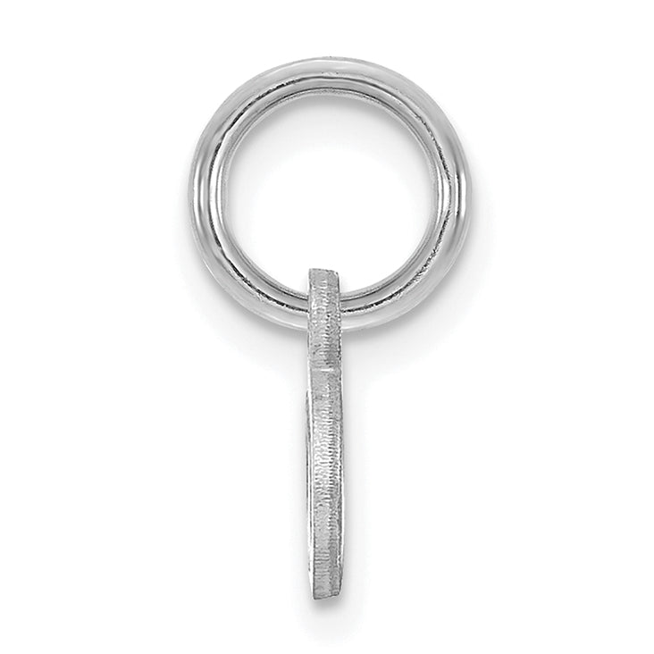 14k White Gold 14KW Lower case Letter A Initial Charm