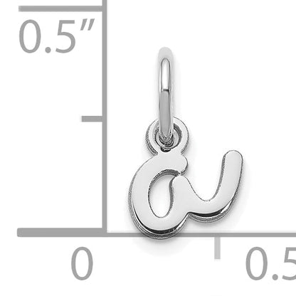 14k White Gold 14KW Lower case Letter A Initial Charm