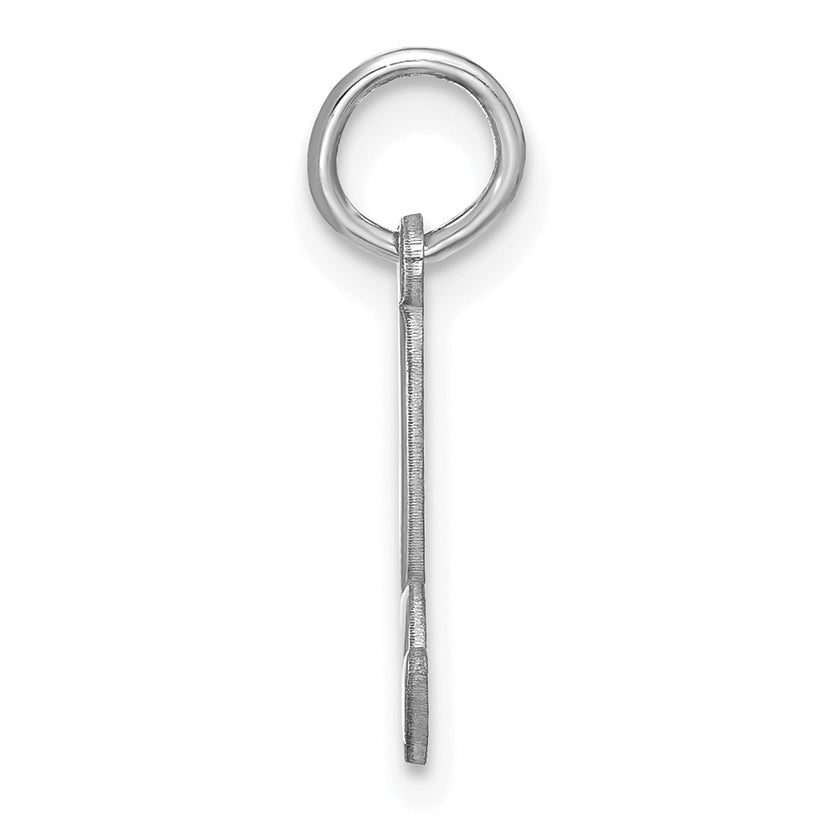 14k White Gold 14KW Lower case Letter B Initial Charm