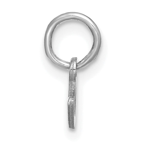 14k White Gold 14KW Lower case Letter C Initial Charm