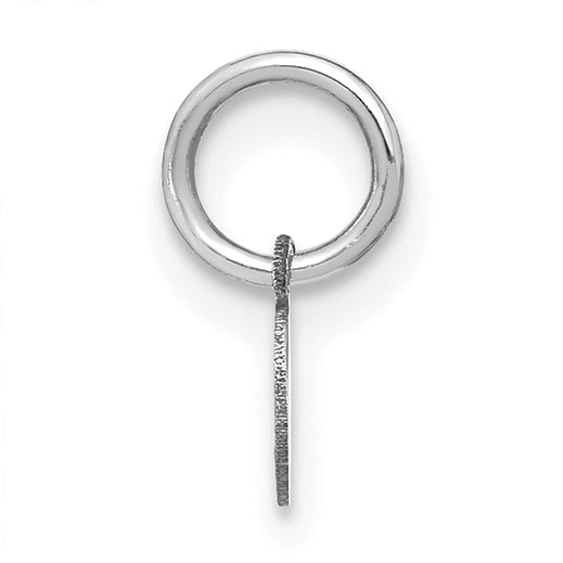 14k White Gold 14KW Lower case Letter E Initial Charm