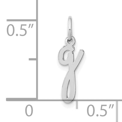 14k White Gold 14KW Lower case Letter G Initial Charm
