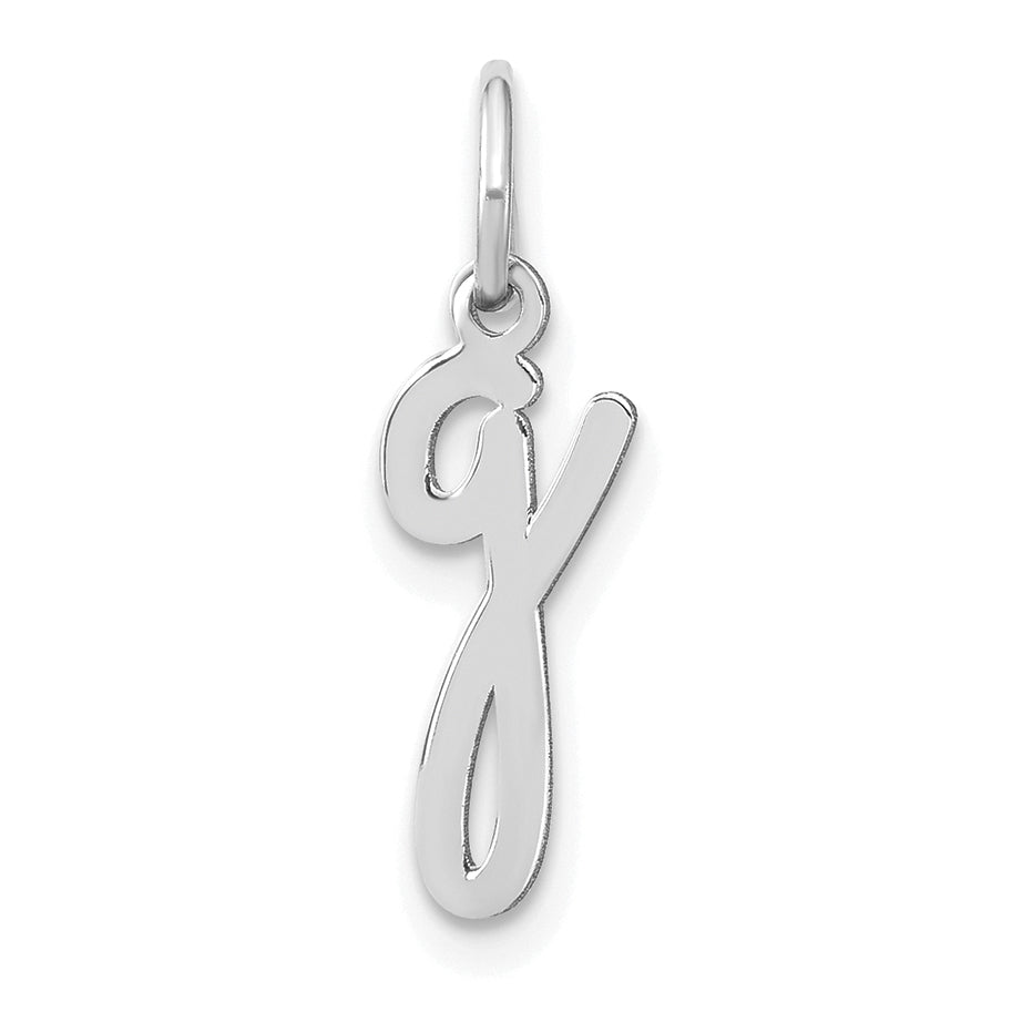 14k White Gold 14KW Lower case Letter G Initial Charm