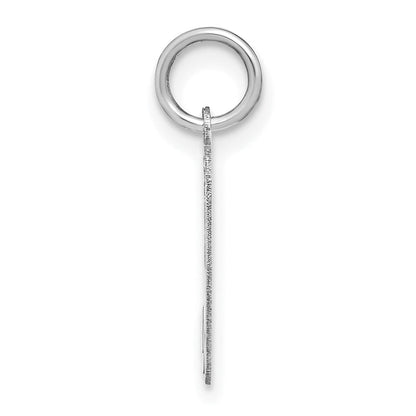 14K White Gold 14Kw Lower Case Letter H Initial Charm