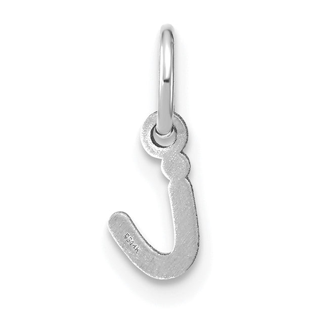 14k White Gold 14KW Lower case Letter I Initial Charm
