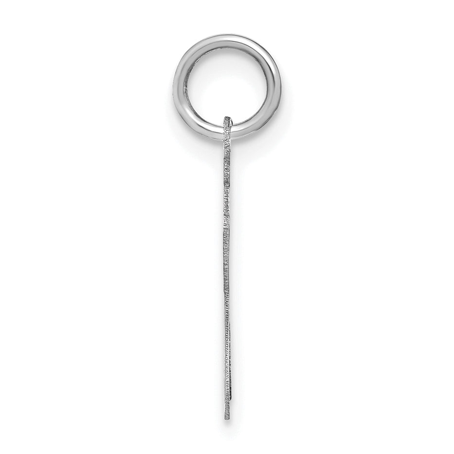 14k White Gold 14KW Lower case Letter J Initial Charm