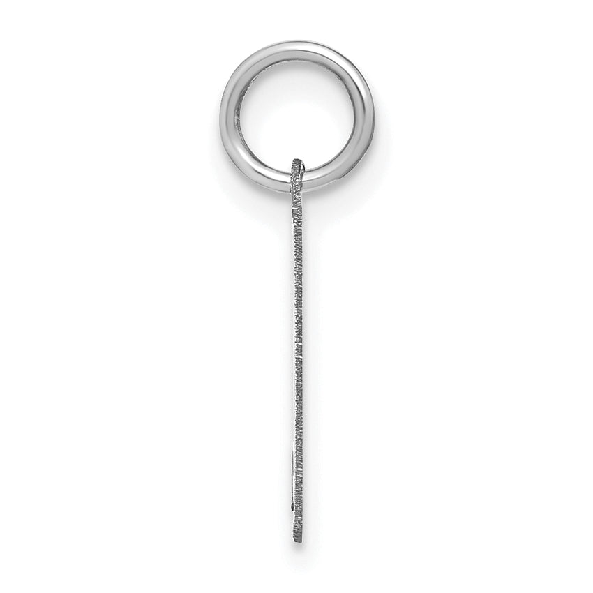 14k White Gold 14KW Lower case Letter K Initial Charm