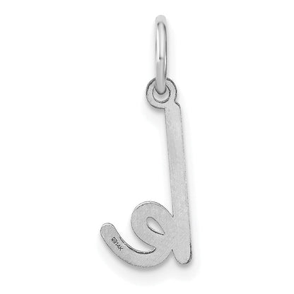 14k White Gold 14KW Lower case Letter K Initial Charm