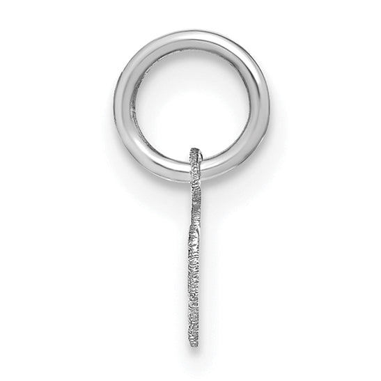 14k White Gold 14KW Lower case Letter M Initial Charm