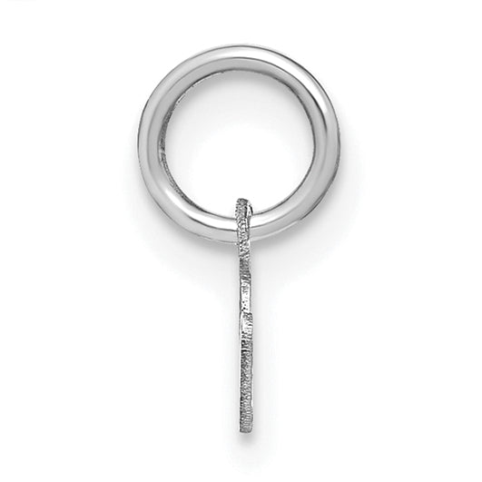 14k White Gold 14KW Lower case Letter N Initial Charm