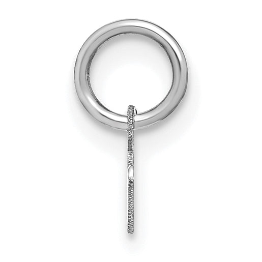 14k White Gold 14KW Lower case Letter R Initial Charm
