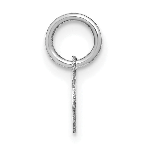 14k White Gold 14KW Lower case Letter S Initial Charm