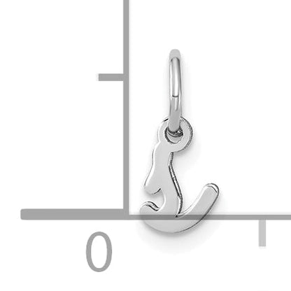 14k White Gold 14KW Lower case Letter S Initial Charm