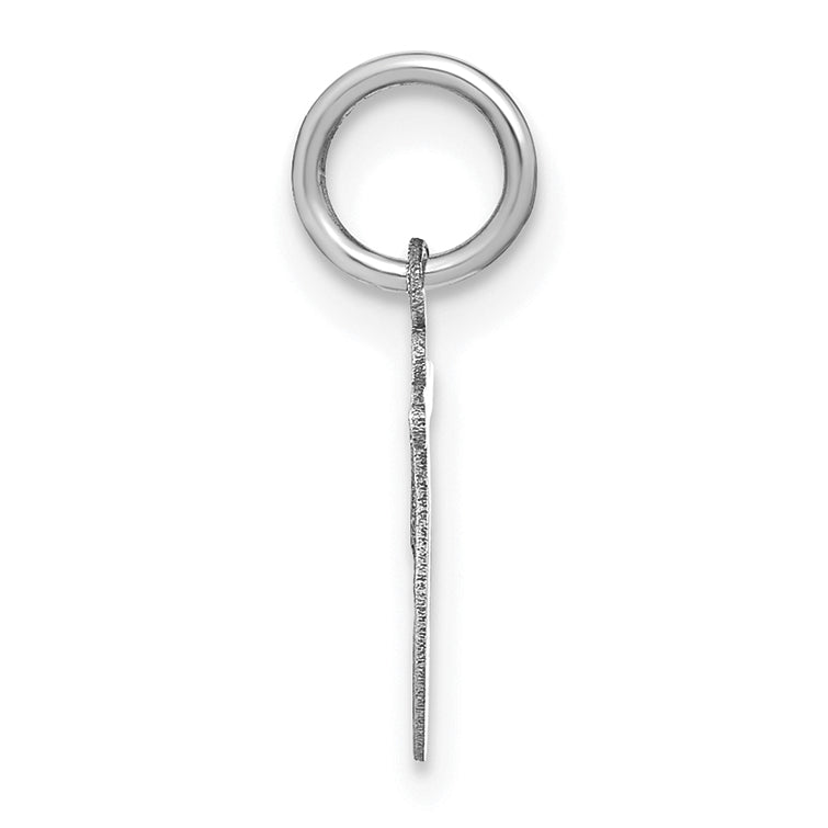 14k White Gold 14KW Lower case Letter T Initial Charm