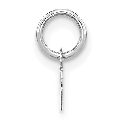 14k White Gold 14KW Lower case Letter W Initial Charm