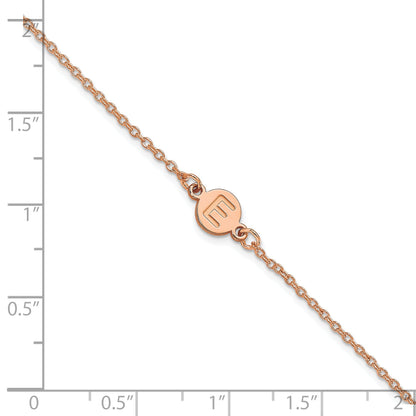 14K Rose Gold 1 Letter Bubble Bracelet
