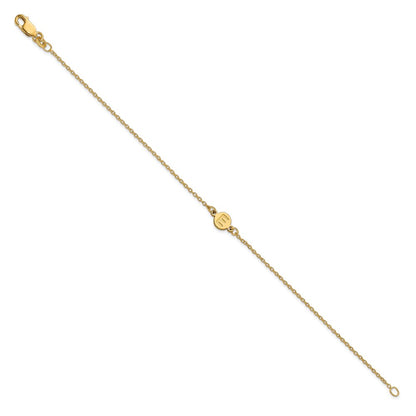 14K Yellow Gold 1 Letter Bubble Bracelet