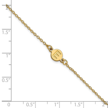 14K Yellow Gold 1 Letter Bubble Bracelet