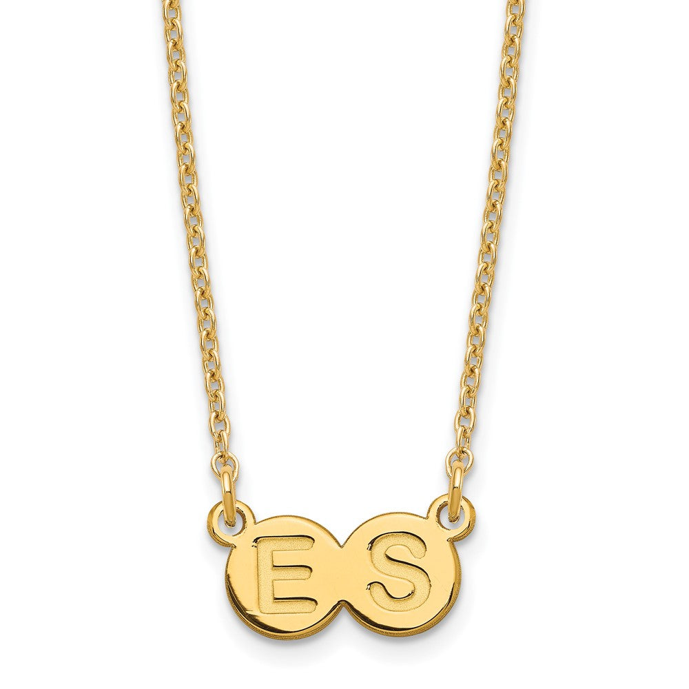 Gold Plated Sterling Silver/Gold 2 Letter Bubble Necklace