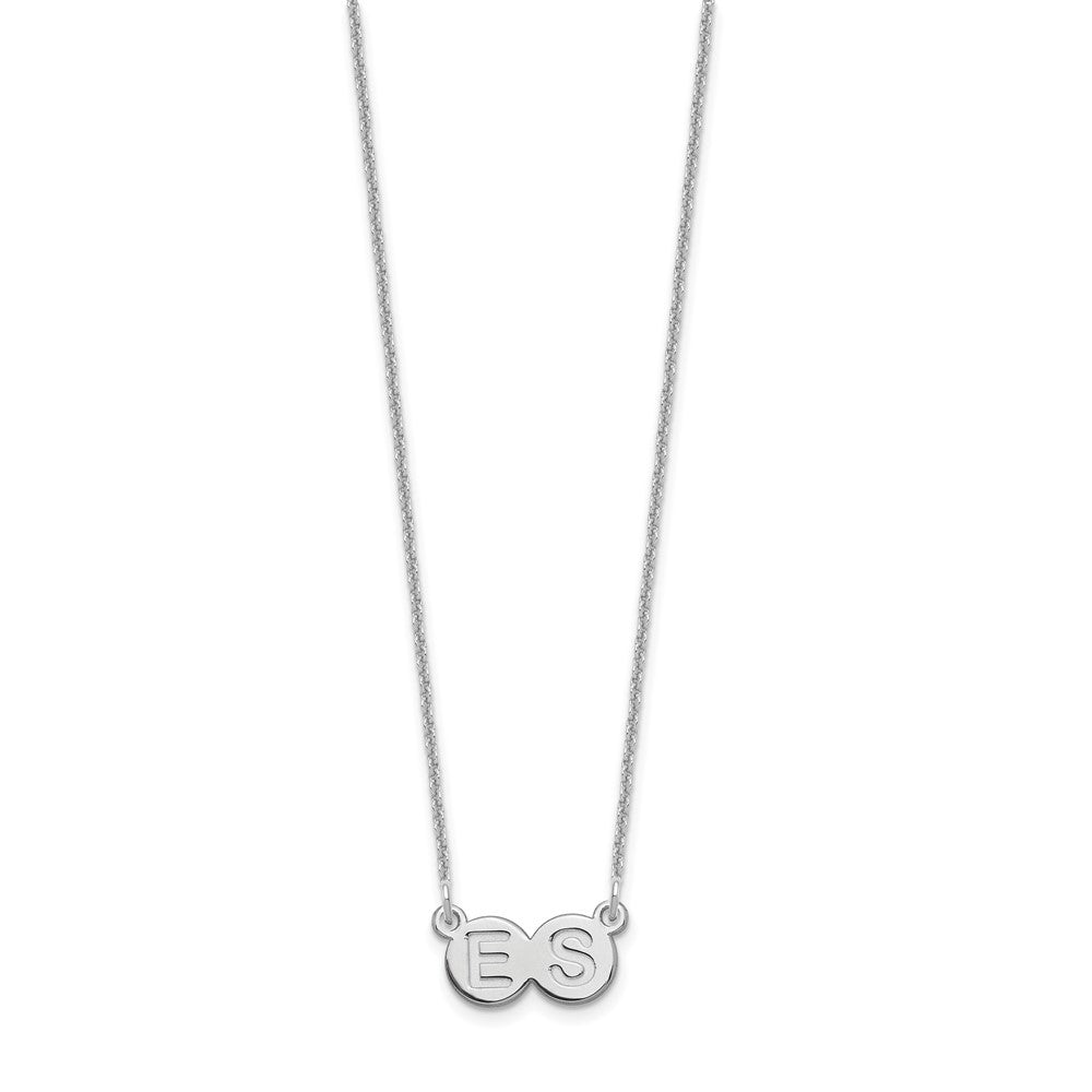 14K White Gold 2 Letter Bubble Necklace