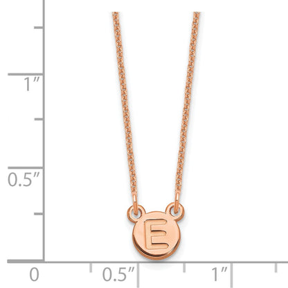 14K Rose Gold 1 Letter Bubble Necklace