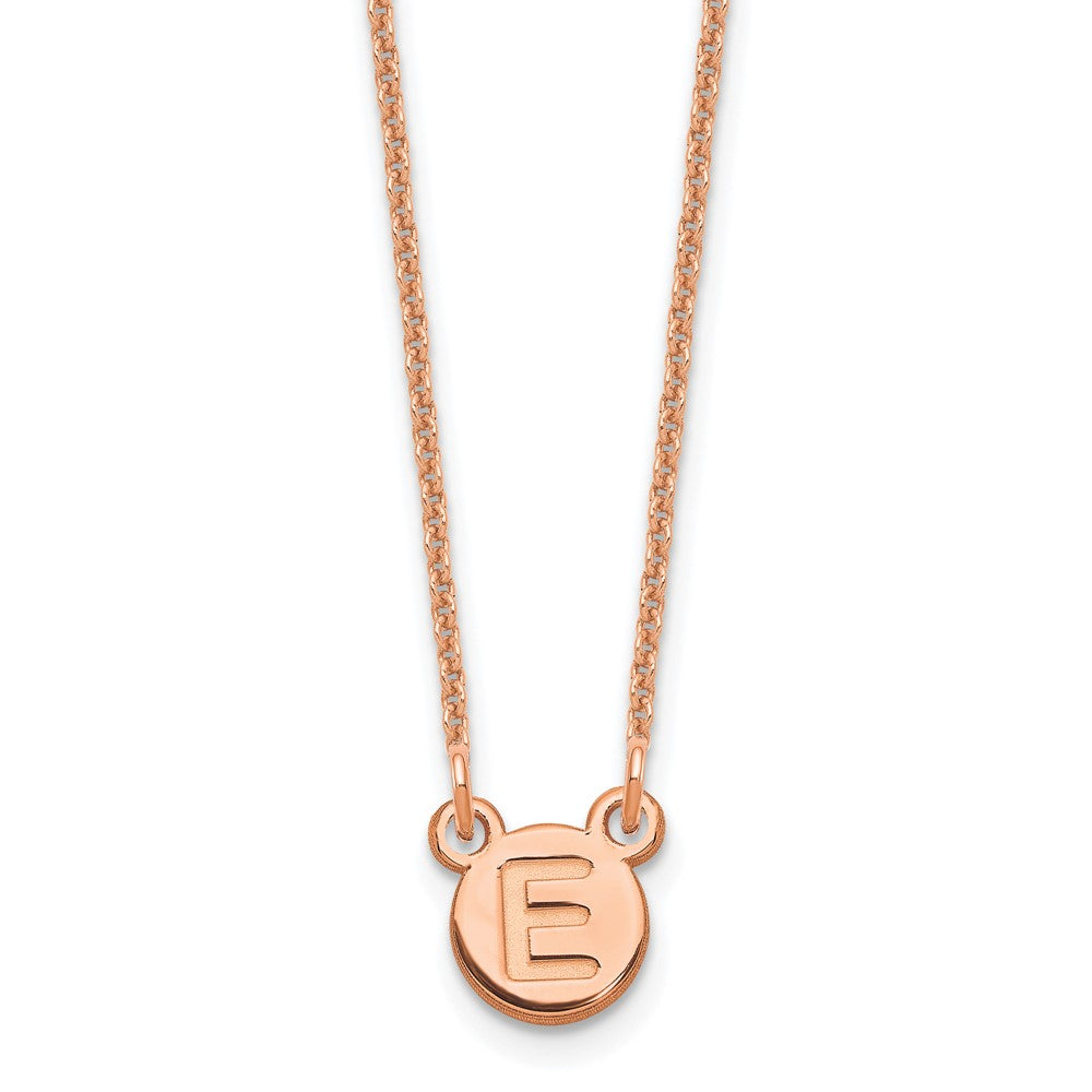 14K Rose Gold 1 Letter Bubble Necklace