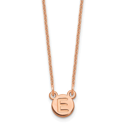 14K Rose Gold 1 Letter Bubble Necklace