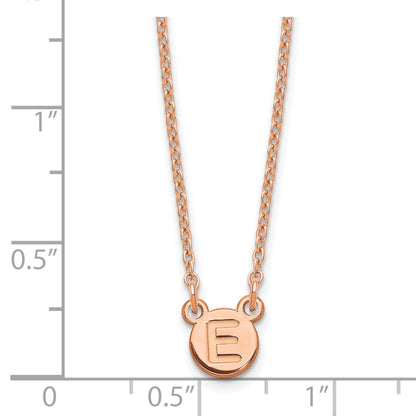 Rose Plated Sterling Silver/Rose 1 Letter Bubble Necklace