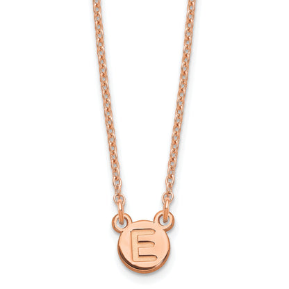 Rose Plated Sterling Silver/Rose 1 Letter Bubble Necklace