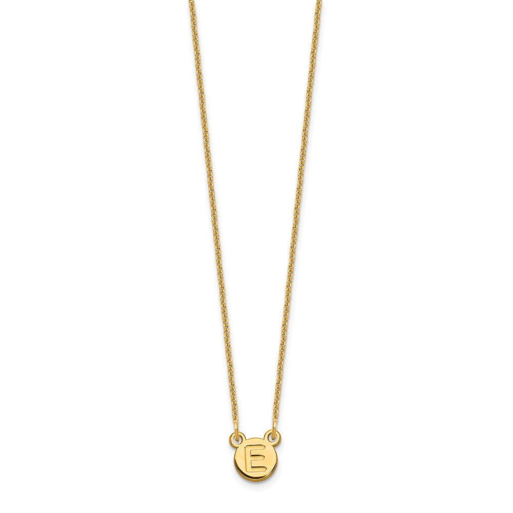14K Yellow Gold 1 Letter Bubble Necklace