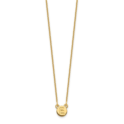 14K Yellow Gold 1 Letter Bubble Necklace