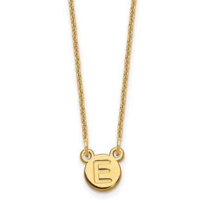 14K Yellow Gold 1 Letter Bubble Necklace