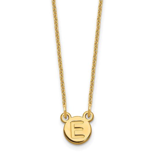 14K Yellow Gold 1 Letter Bubble Necklace