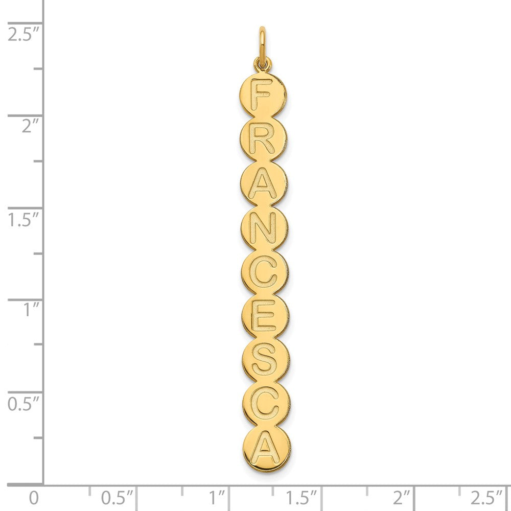 Gold Plated Sterling Silver/Gold 9 Letter Bubble Pendant