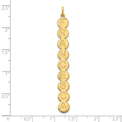 Gold Plated Sterling Silver/Gold 9 Letter Bubble Pendant