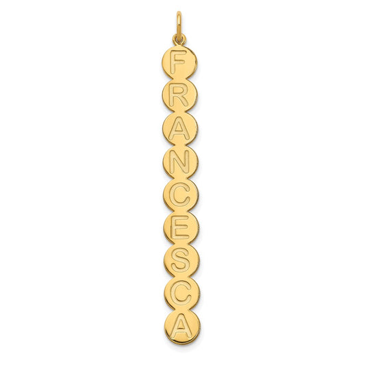 14K Yellow Gold 9 Letter Bubble Pendant