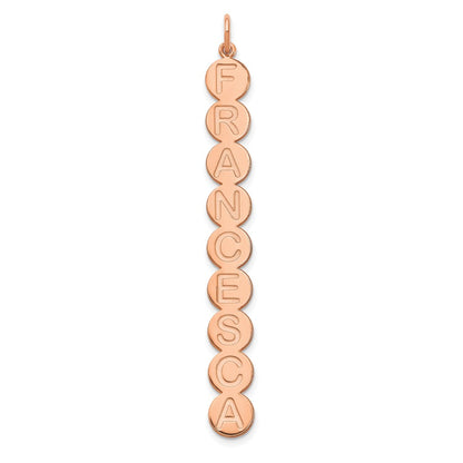 14K Rose Gold 9 Letter Bubble Pendant