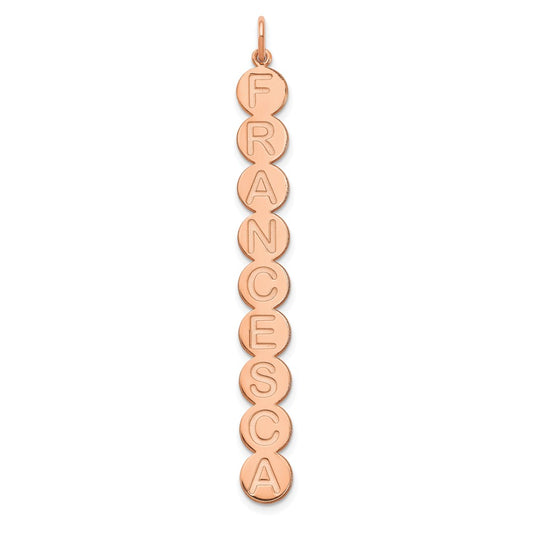 14K Rose Gold 9 Letter Bubble Pendant