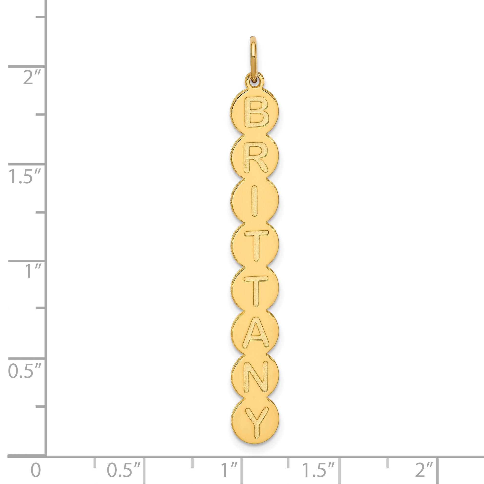 Gold Plated Sterling Silver/Gold 8 Letter Bubble Pendant