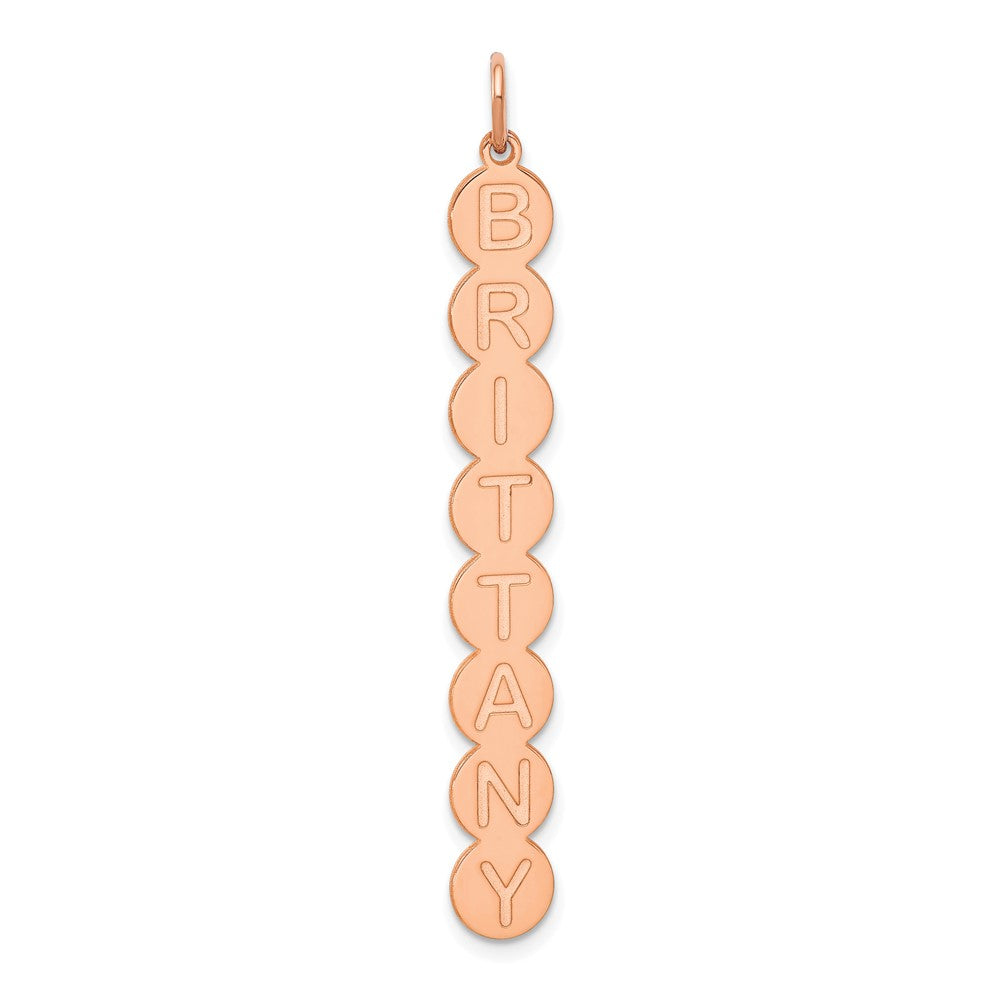 14K Rose Gold 8 Letter Bubble Pendant