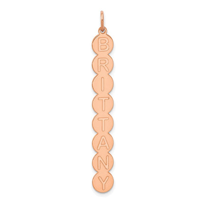 14K Rose Gold 8 Letter Bubble Pendant