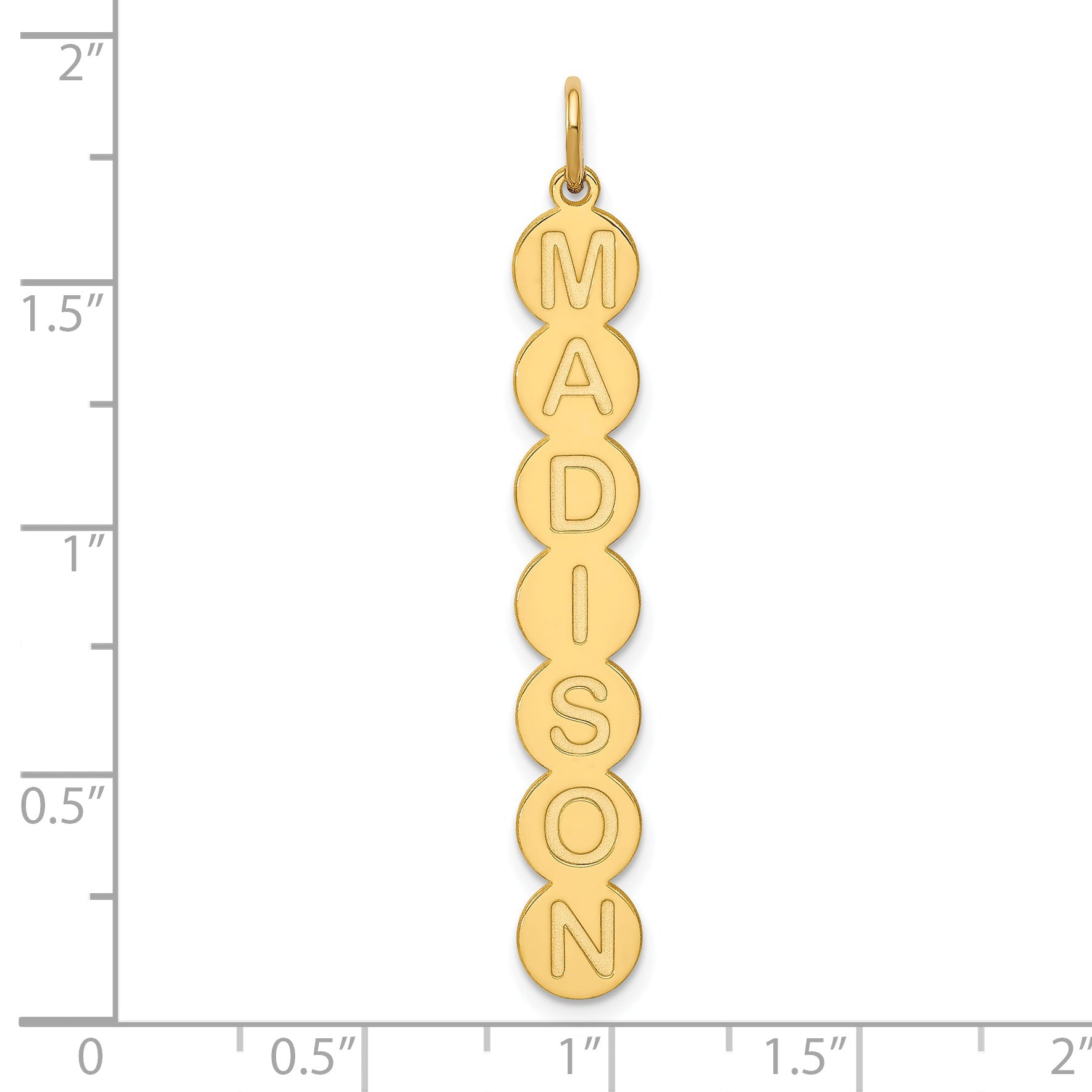 Gold Plated Sterling Silver/Gold 7 Letter Bubble Pendant