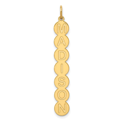 14K Yellow Gold 7 Letter Bubble Pendant
